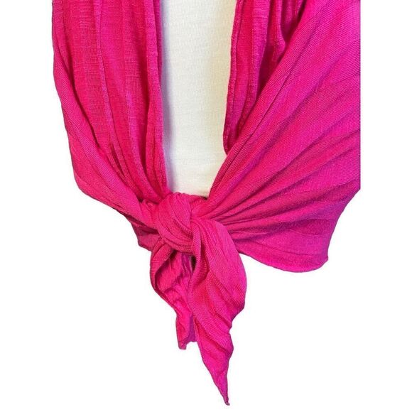 International Concepts Women's Pink Waterfall Tie Front Cardigan Medium - Picture 7 of 15